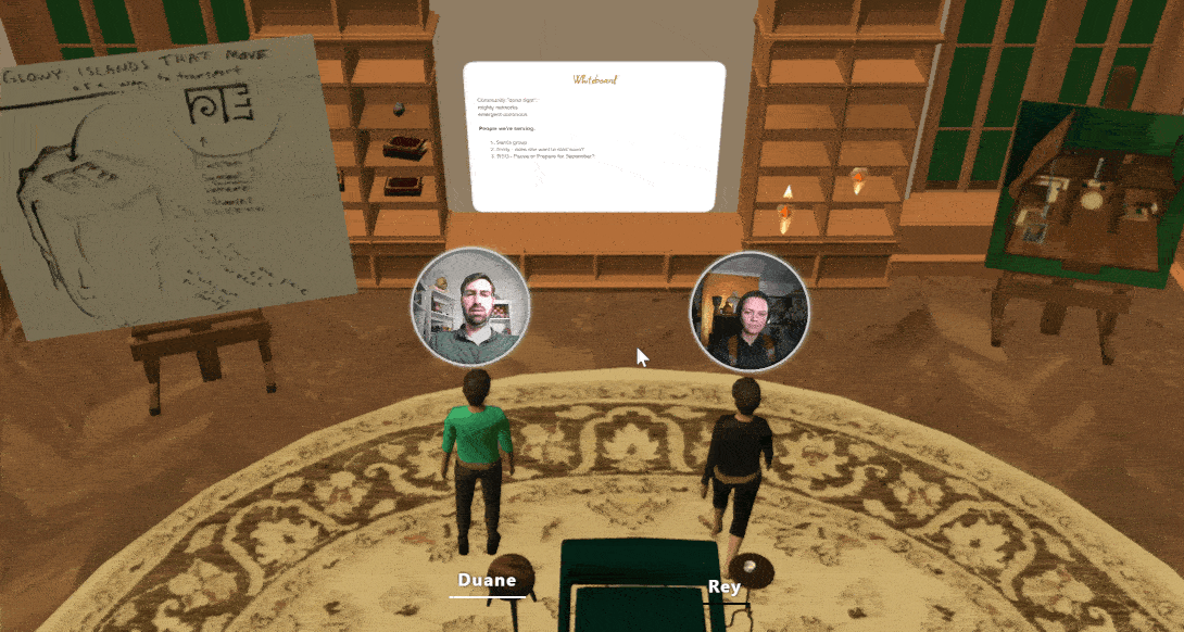 Collaborative Whiteboards in a Metaverse